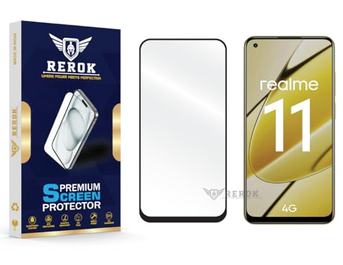 Image of Gorilla Tempered Glass Screen Protector Compatible with Realme 11 4G [Pack of 1] | Edge-to-Edge, Bubble-Free, Case Friendly, Easy Installation Kit