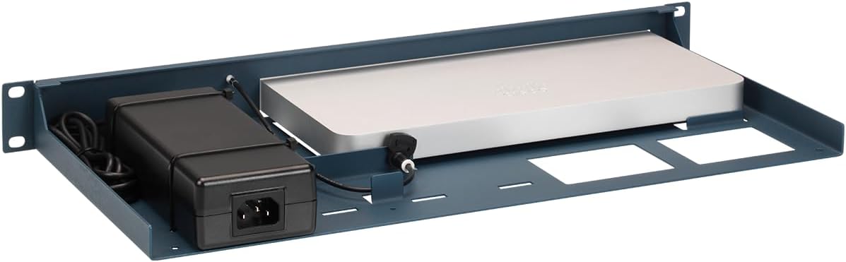 R RACKMOUNT·IT Cisco Meraki Firewall Appliance Rack Mount - 1U Server Rack Shelf with Easy Access Front Network Connections, Properly Vented, Customized 19 Inch Rack - RM-CI-T14 by