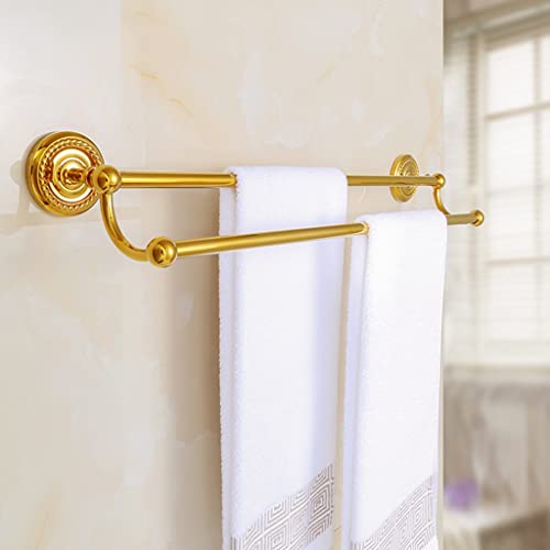 Porte-serviettes rétro cuivre double pôle séchage rapide - 3