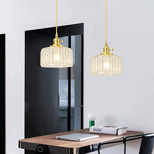 Plafonnier petit lustre en verre avec éclairage LED tête unique - 4