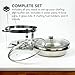 Alpha Living Chafing Dish Buffet Set of 4 – Complete Stainless Steel Chaffe Buffet Set with Glass Lids, Chafing Fuel Holder – Elegant and Practical Warmer Trays for Buffet, Wedding, Catering Supplies