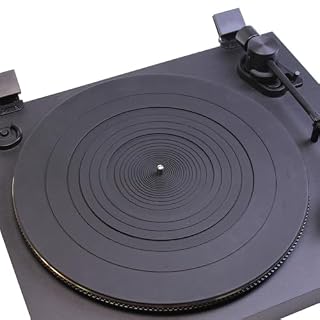 Turntable Mat, 12″ Rubber Silicone Platter Slipmat Universal to All Hi-Fi Record LP Players by Gartopvoiz, Reduced Vibration, 3mm Thick - Les Beatles, Paul McCartney, John Lennon, RIngo Starr, George Harrison
