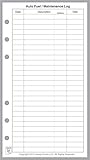 Personal Size Auto Fuel and Maintenance Log, Sized and Punched for Filofax Personal Notebook (3.7