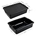 Tyminin Pack of 3 Food Service Bus/Utility Tote Box with Lid, Plastic Restaurant Dish Tub, 13 L, Black
