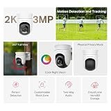 MERCUSYS MC510 Zewnętrzna kamera WiFi 2K 3 MP, kamera monitorująca 360°, kolorowy noktowizor, dwukierunkowy dźwięk, wykrywanie ruchu, alarm/powiadomienia, strefa prywatności, obsługuje 512 GB microSD
