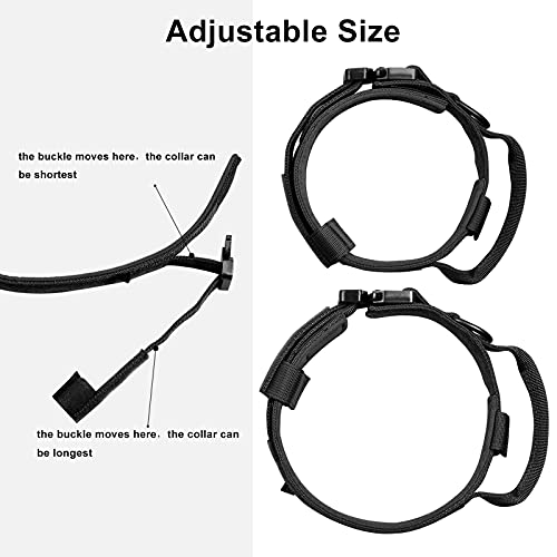 Daganxi Tactical Dog Collar, Adjustable Military Training Nylon Dog Collar With Control Handle And Heavy Metal Buckle For Medium And Large Dogs, With Patches And Airtags Case (M, Black) #TOP3