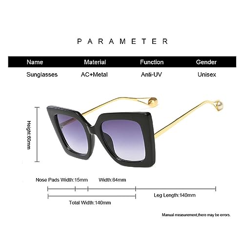 Vintage Sunglasses Woman Gradient Sun Glasses Female Mirror Eyewear Big Frame Retro2