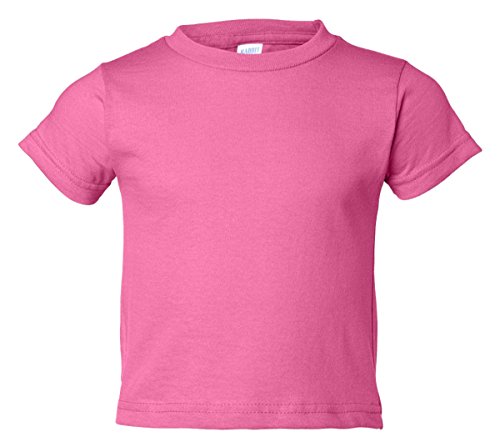Rabbit Skins 5.5 oz Little Kid Short-Sleeve T-Shirt, 2T, Hot Pink