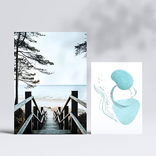Nacnic, 6 sets of photography Prints Turquoise Water, Wall Mural Art Decoration Decoration Room Salon, Beach, Relax, Calmness - Image 2