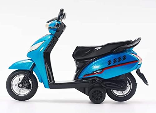 Image of CENTY Toys Bestiva Blue Colour Scooty Toy - Pull Back Action- Rear Wheel Suspension Moves - Seat Opens - Pull Back Action That Can Change To Free Wheel, 3-12 years