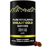 Shilajit Gummies | Alpha Gummies for Men | Lab Tested I No Added Sugar | Ashwagandha, Gokshura | Fulvic Acid & 85+ Trace Minerals for Men, Women | Non-GMO | 60 Gummy