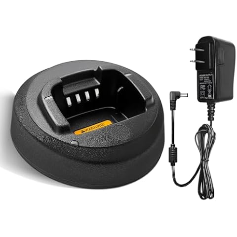 for Motorola CP185 Charger, PMLN5228A Rapid Charger for Motorola CP100D CP476 CP477 CP1300 CP1600 CP1660 EP350 P140 P145 P160 Ra-dio Charger PMNN4476A PMNN4081AR PMNN4080 (1) Cover