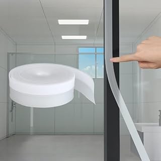 5M/16ft Weather Stripping Door Seal Strip, Door Bottom Seal Strip Tape for Gaps of House Glass Shower Window (25MM, Transparent)