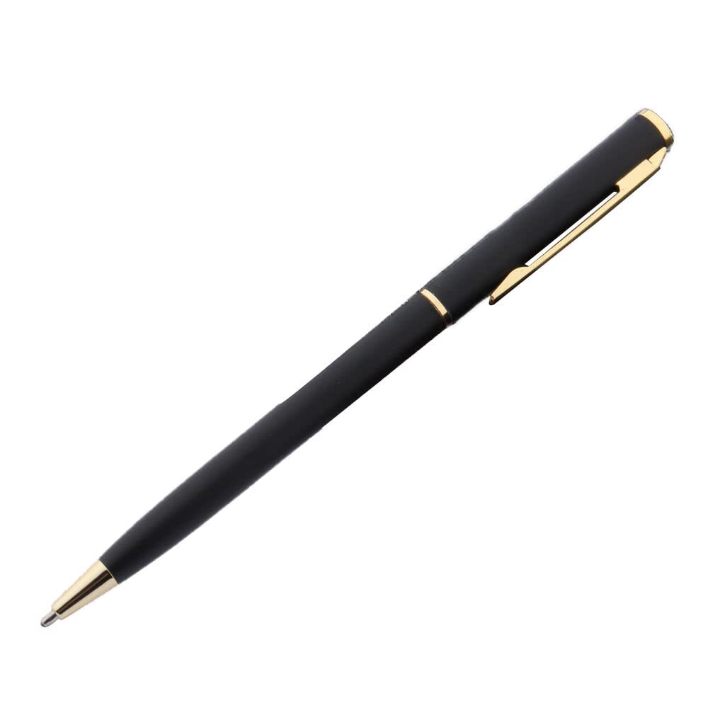 Generic luxury quality 006 MATTE BLACK metal classical golden student Ballpoint Pen men signature INK PENS Stationery Office — view 2