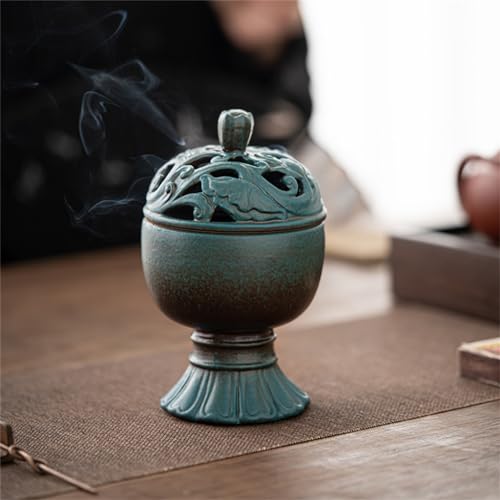Brûleur d'encens sur pied anti-cendres pour diffusion de santal propre