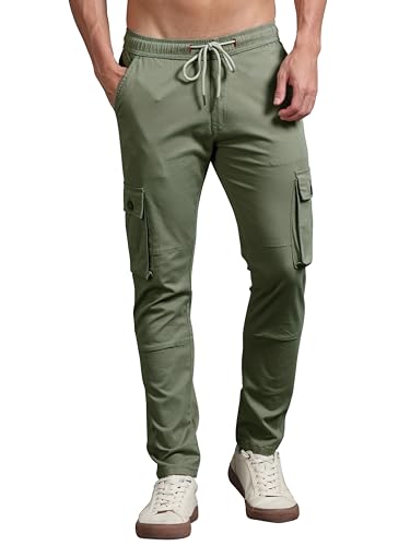 Image of Miraan Men's Regular Fit Mid Rise Cargo Pant