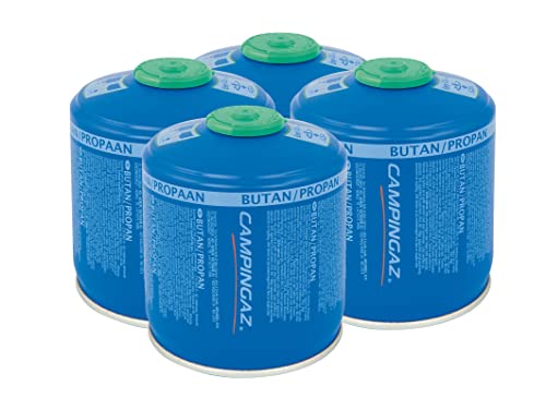 Campingaz CV 300 Plus - Lot De 4 Cartouches Gaz Butane/Propane - Pour Réchaud Camping - Valve EasyClic