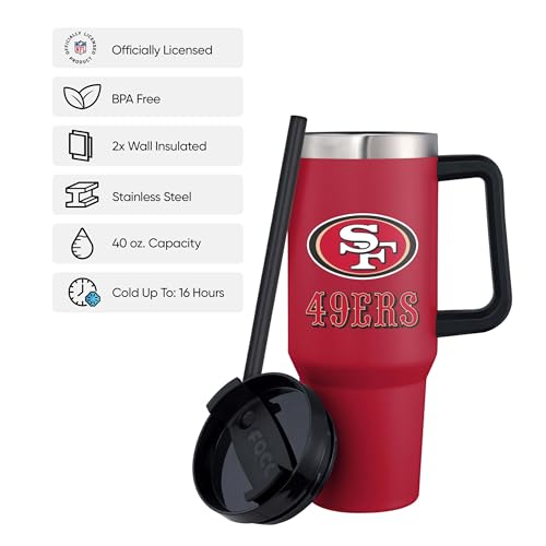 Image of FOCO NFL unisex-adult NFL Team Logo Insulated Travel Mug 40oz XL Tumbler
