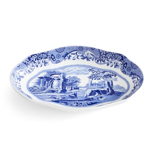 Spode Blue Italian Pickle Dish - 8.5
