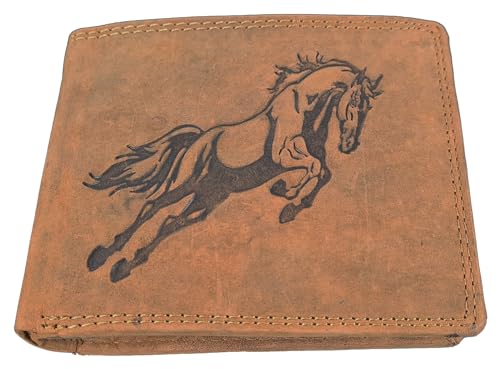 Einkaufszauber Echt Leder Geldbeutel Pferd im Galopp