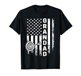 Archery Grandad America Flag Vintage Christmas Xmas T-Shirt