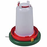  Tränkenwärmer 25 cm Durchmesser mit 3 Liter Tränke rot/weiß