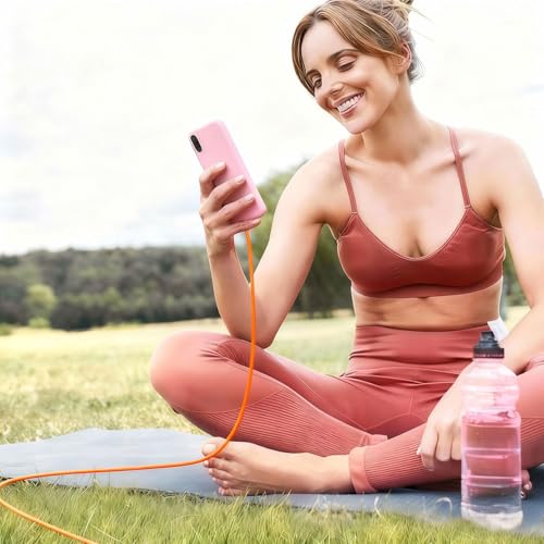 Orange IPhone 17/16/15 Carplay Ladekabel kabel, USB A auf USB C Kabel für iPhone 17 16 15 Pro Max, Plus,16E,17e, 17Air, AirPods Pro 3rd/2nd Gen/AirPods 4/Max 2/IPad Type-C Auto Ladekabel Datenkabel 1m