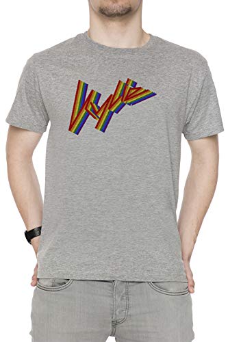 Photo de Erido Kylie Fierté Homme T-Shirt Cou D'équipage Gris Manches Courtes Taille XL Men's Grey T-Shirt X-Large Size XL