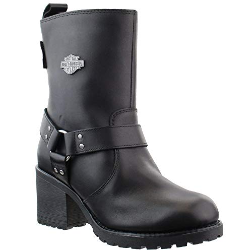 Image of Harley-Davidson Women's Howell 6.75 inch Black Waterproof Motorcycle Boots, D84665