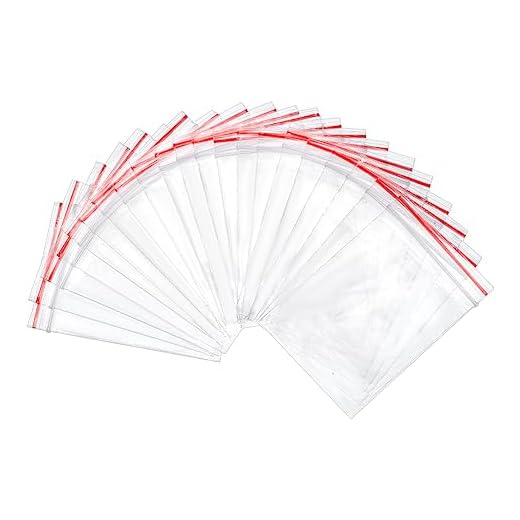 Pandahall,200 Cantidad Bolsas de plástico transpatentes con cierre hermético, rectangular, claro, 6x4cm ,espesor unilateral: 0.04 mm