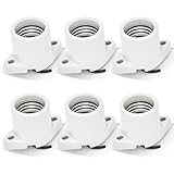 6 Pcs E26 Light Socket Medium Base Socket Porcelain Ceramic Lamp Holder Lamp Holder Indoor Garage Closet Lighting