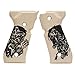 Hogue Beretta 92 Scrimshaw Ivory Polymer Grips, Zombie Green