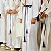GliCraft 153 Inch Cincture Clergy Rope Monks Religious Rites Celebrating Masses Alba Robes Vestments Ceremonial Decor of Christian Denominations for Priest Deacon Altar Server(Black, Tassel)