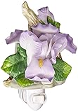 Cosmos 2130 Fine Porcelain Lighted Iris Night Light, 3-1/8-Inch