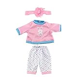  Baby Annabell Kleidung Puppe Kleid Kleidung Outfits Minifertigkeit Handgemachte Kostüme Pyjamas Puppe Matching Zubehör 17inch Rosa Kinder
