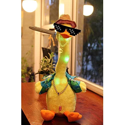 Toy Duck Plush Duck Electric Musical Duck Toy Com 120 Songs Canting Dancing Duck Toy with Luminous a