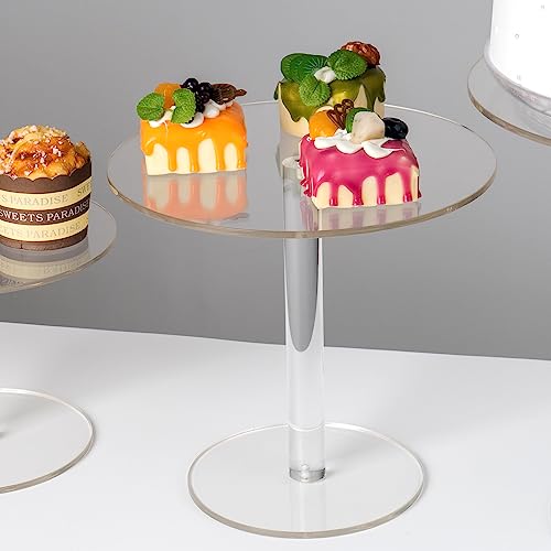 Kvmorze KVMC0061 Acrylic Cake Stand, Clear Round Cupcake Stands thumb #4