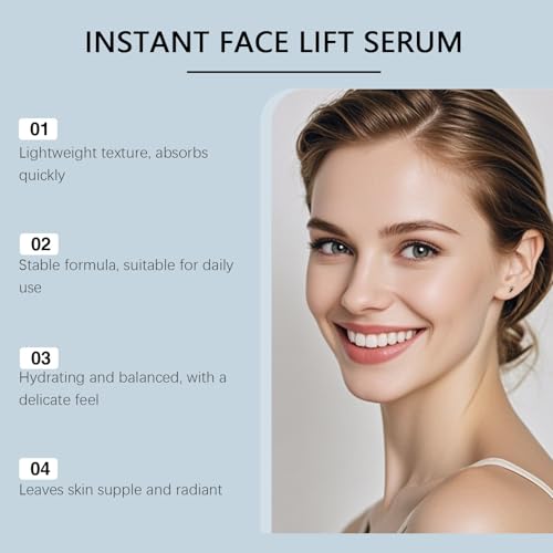 Generic Firming & Lifting Face Serum for Face and Neck – Daily Skin Care Formula with Smoothing Effect for Fine Lines and Sagging Skin, Lightweight, Fast-Absorbing Non-Greasy Hydrating Facial Serum 1.35 Fl Oz