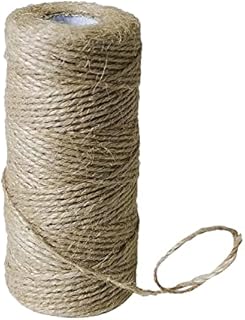 Natural Jute Twine String, 328 Feet Garden Jute String Rope Roll for DIY Arts&Crafts, Floristry, Gift Wrapping Bundling(Brown)