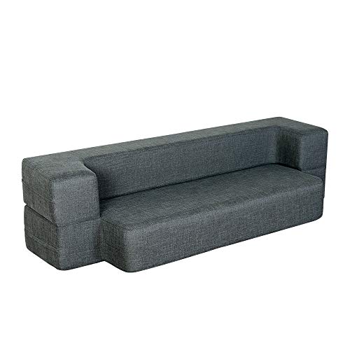 Maxd Wotu 10 Inch Folding Bed Couch Sleeper Foam Sofa Bed Memory Foam Mattress Comfortable Sofa, Floor Couch Sleeper Sofa Foam Twin, Dark Grey #TOP12