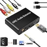 Fonctionnalité CEC : L'adaptateur convertisseur audio ARC prend en charge la technologie HDMI CEC, vous permettant de contrôler le volume et la coupure du son de votre système audio connecté directement depuis la télécommande d'origine de votre téléviseur. Son utilisation est intuitive, sans client distant supplémentaire.