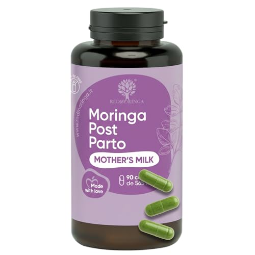 RedMoringa Post Partum – Suplemento Lactancia y Estado de Ánimo | Gallega 2% Lactación y Azafrán 3,5% | Soporte Natural para Mamás Lactantes | 90 Cápsulas Vegetales | Único en el Mundo