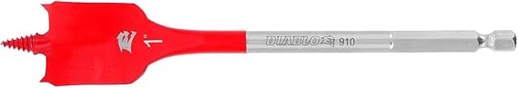 Diablo Spade Bits for Wood - Speed-TIP Design - Curved Paddle - 1 Diameter، 1/4 Hex Shank، 6 Length، 2-Pack - DSP2130-P2