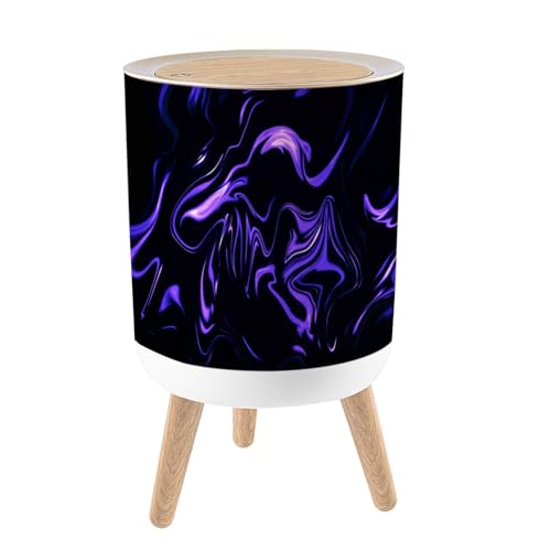 Caneca de basura con tapa, 7L, color azul violeta