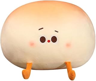 Dumpling Plush Toy,Bread Pillow Funny Food Plush Toy Pillows,Kawaii Steamed Bun Stuffed Plush Toy,Round Buns Home Decorative Plush Pillow Toy