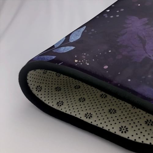 Tapis de sol absorbant grand format motif feuilles étoiles