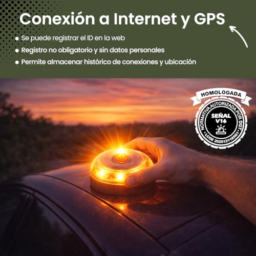 Miniatura 8 de Megaled Luz De Emergencia V16 Geolocalizada Y Conectada Con La Dgt 3.0 Obligatoria Desde Enero 2026 - Homologado Dgt 3.0 - Visible 1km Y 360 - Resistente Al Agua