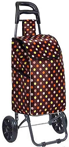 YAOJIA Chariot Course Pliable Panier D'achat Pliant, Caddie Léger De Grande Capacité, avec Chariot À Pousser De Supermarché À 2 Roues, Remorque À Domicile Portable (Color : B) Cover