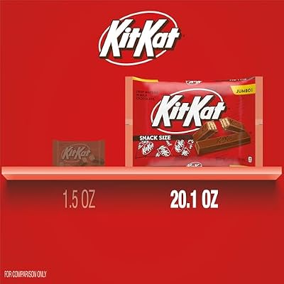 KIT KAT Milk Chocolate Wafer Snack Size, Candy Jumbo Bag, 20.1 oz
