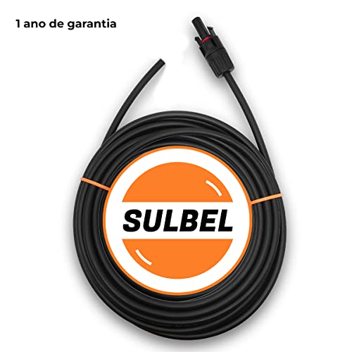 Cabo PV 6mm² 20 metros MC4 Ligação Painel Solar S/Tubular - Sulbel